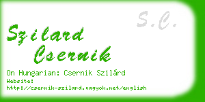 szilard csernik business card