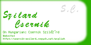 szilard csernik business card